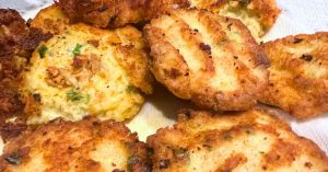Leftover Mashed Potato Patties on a plate